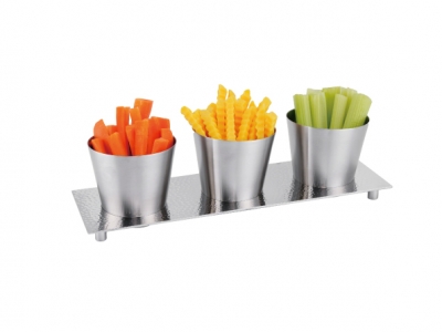 Rectangular Tray with 3 Cups