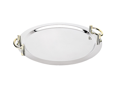 Stackable Round S/S Tray