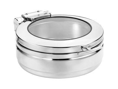 Round Induction Chafing Dish (glass lid) - large