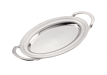 Oval Tray with Handl...